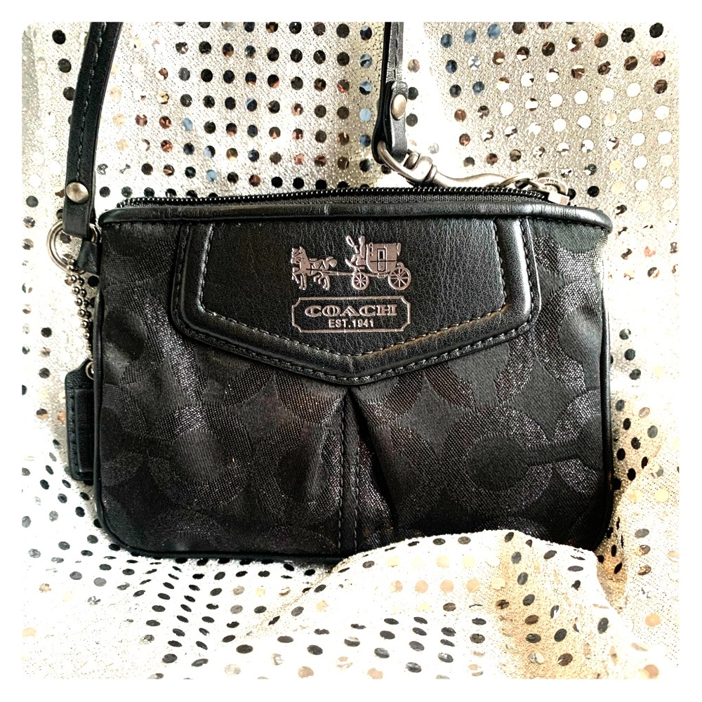 Coach black wristlet- like new condition